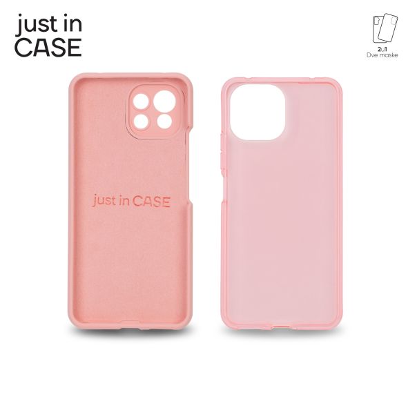 JUST IN CASE Maska 2u1 Extra case MIX za Mi11 Lite 5G, roze - MIX301PK