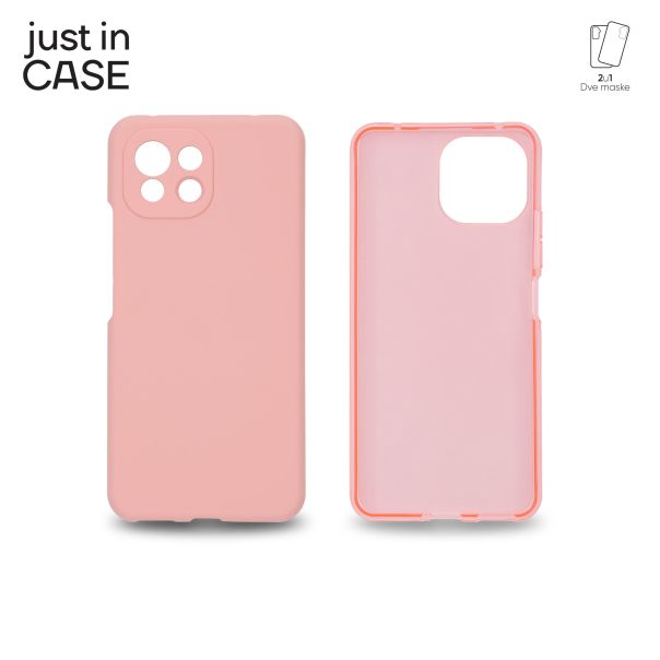 JUST IN CASE Maska 2u1 Extra case MIX za Mi11 Lite 5G, roze - MIX301PK