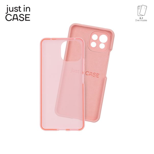 JUST IN CASE Maska 2u1 Extra case MIX za Mi11 Lite 5G, roze - MIX301PK