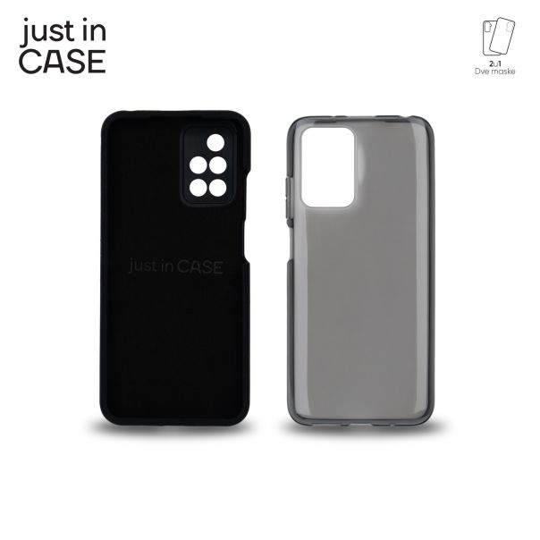 JUST IN CASE Maska 2u1 Extra case MIX za Redmi10/Redmi Note 11, crna - MIX302BK
