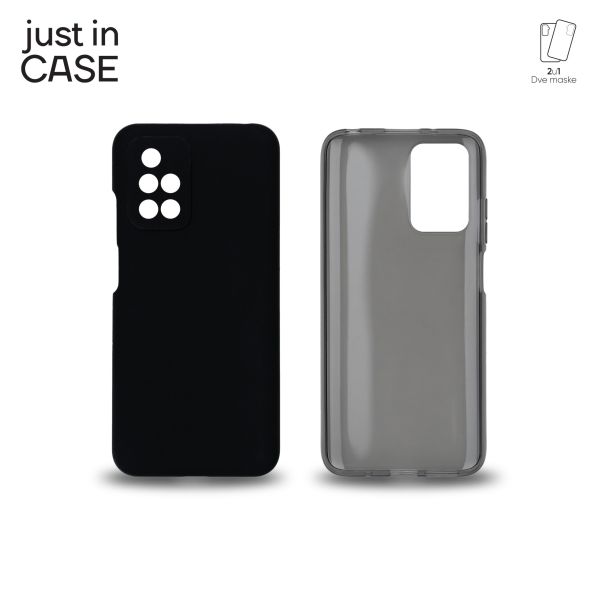 JUST IN CASE Maska 2u1 Extra case MIX za Redmi10/Redmi Note 11, crna - MIX302BK