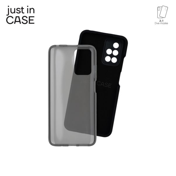 JUST IN CASE Maska 2u1 Extra case MIX za Redmi10/Redmi Note 11, crna - MIX302BK