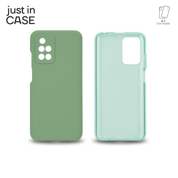JUST IN CASE Maska 2u1 Extra case MIX za Redmi 10, zelena - MIX302GN