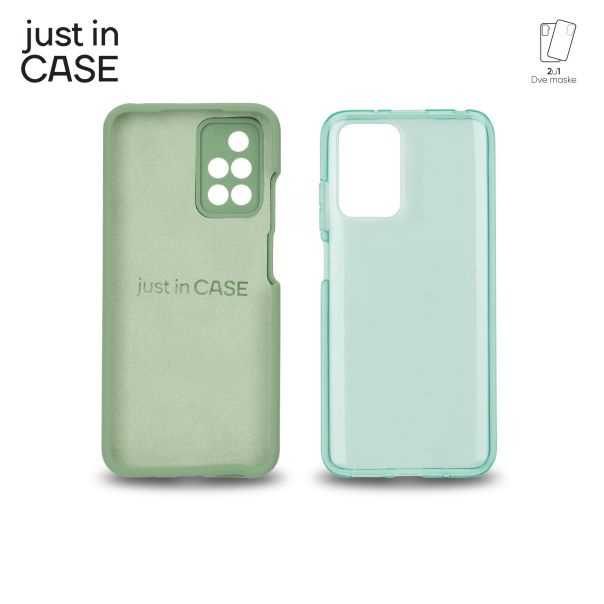 JUST IN CASE Maska 2u1 Extra case MIX za Redmi 10, zelena - MIX302GN