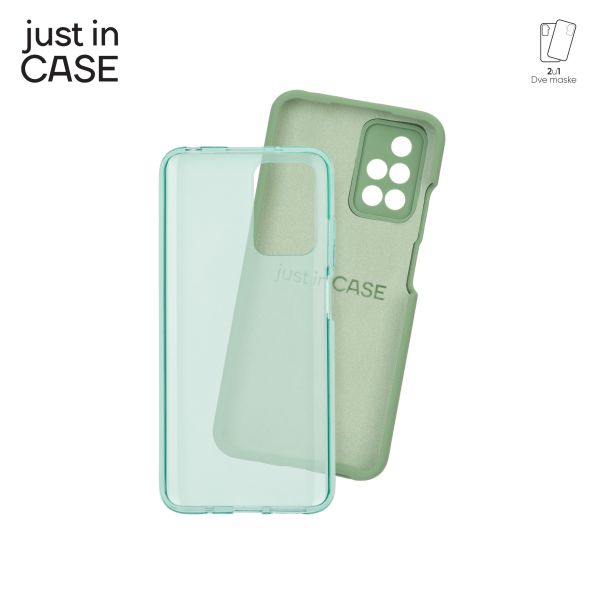 JUST IN CASE Maska 2u1 Extra case MIX za Redmi 10, zelena - MIX302GN