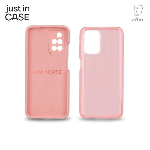JUST IN CASE Maska 2u1 Extra case MIX za Redmi10/Redmi Note 11, roze - MIX302PK