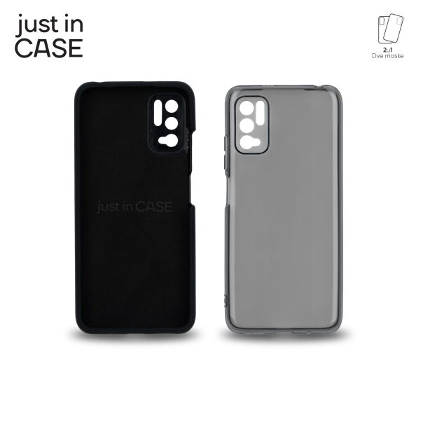 JUST IN CASE 2u1 Extra case MIX paket crni za Redmi Note 10 5G - MIX303BK