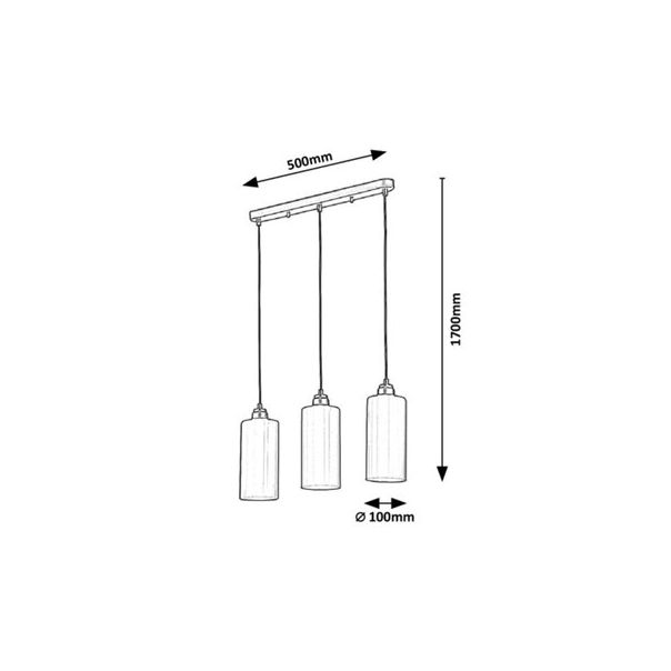 Rabalux Visilica Panthea E27 3x MAX 40W zlatna (4480) - 4480