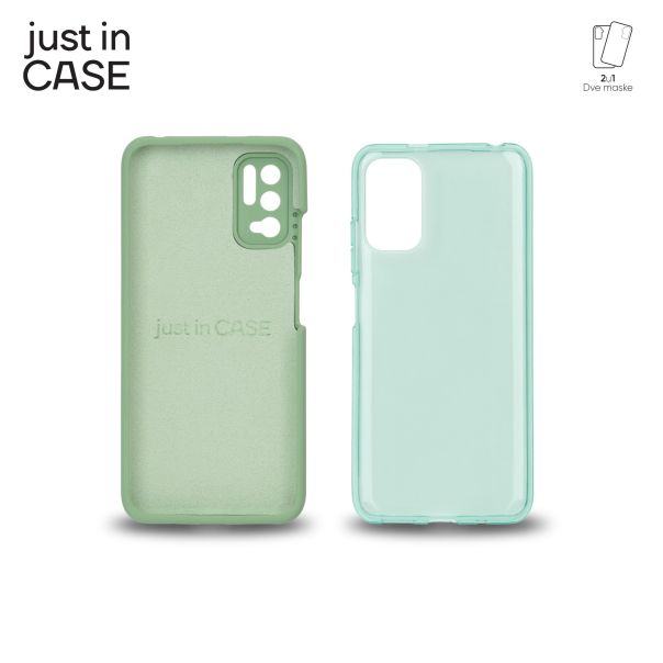 JUST IN CASE Maska 2u1 Extra case MIX za Redmi Note 10 5G, zelena - MIX303GN