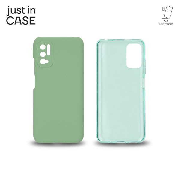 JUST IN CASE Maska 2u1 Extra case MIX za Redmi Note 10 5G, zelena - MIX303GN