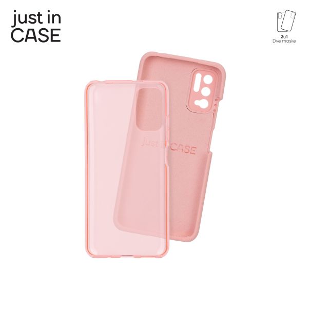 JUST IN CASE Maska 2u1 Extra case MIX za Redmi Note 10 5G, roze - MIX303PK