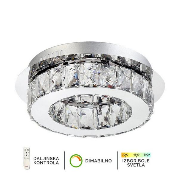 FORMA LED plafonjera KP6001-20C, srebrna - EP2886711