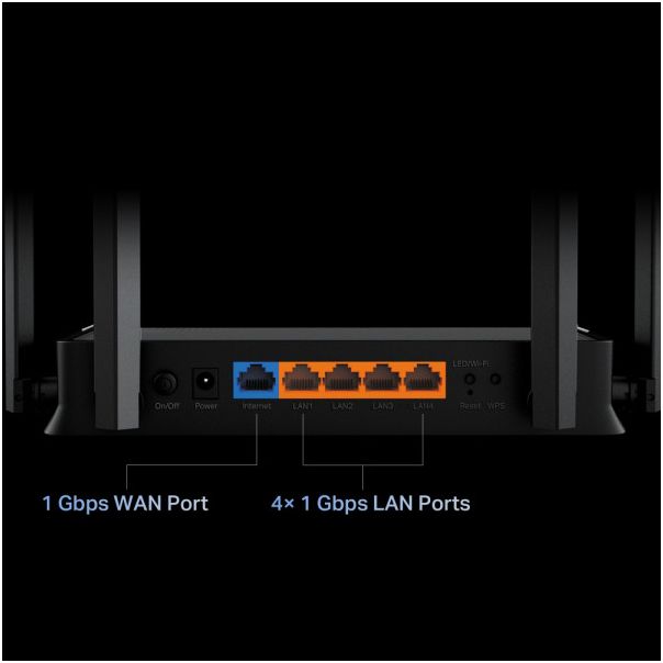 TP LINK LAN Router TP-LINK Archer BE220 BE3600 WiFi7/1GWAN/4GLAN - 49026