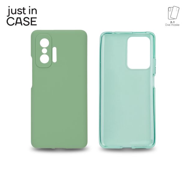 JUST IN CASE Maska 2u1 Extra case MIX za Mi 11T/11T pro 128GB, zelena - MIX305GN