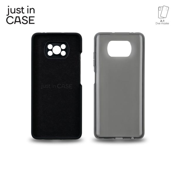 JUST IN CASE Maska 2u1 Extra case MIX za Poco X3 Pro, crna - MIX411BK