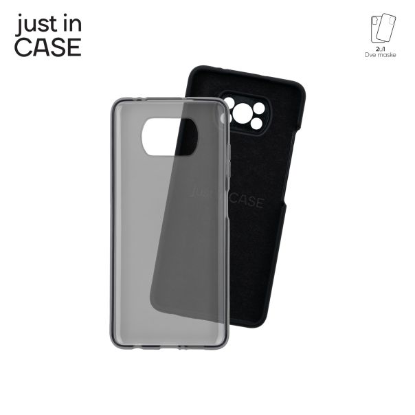 JUST IN CASE Maska 2u1 Extra case MIX za Poco X3 Pro, crna - MIX411BK