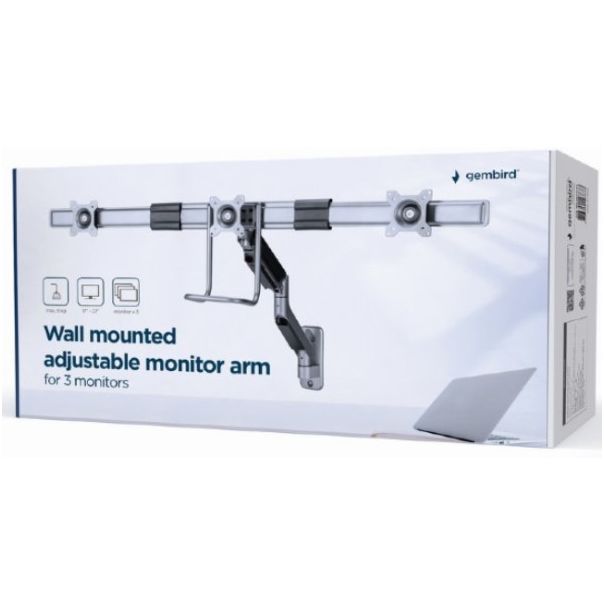 GEMBIRD Nosač MA-WA3-01 za tri monitor,tilt, 17