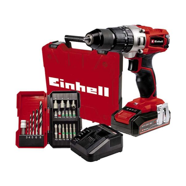 EINHELL Aku udarna bušilica TE-CD 18/2 LI-I +22 (1X2,5 AH) - 4514220