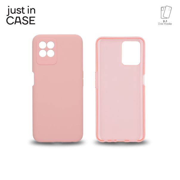 JUST IN CASE Maska 2u1 Extra case MIX za Realme 8i, roze - MIX441PK