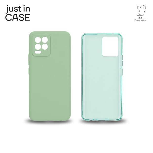 JUST IN CASE Maska 2u1 Extra case MIX za Realme 8, zelena - MIX442GN