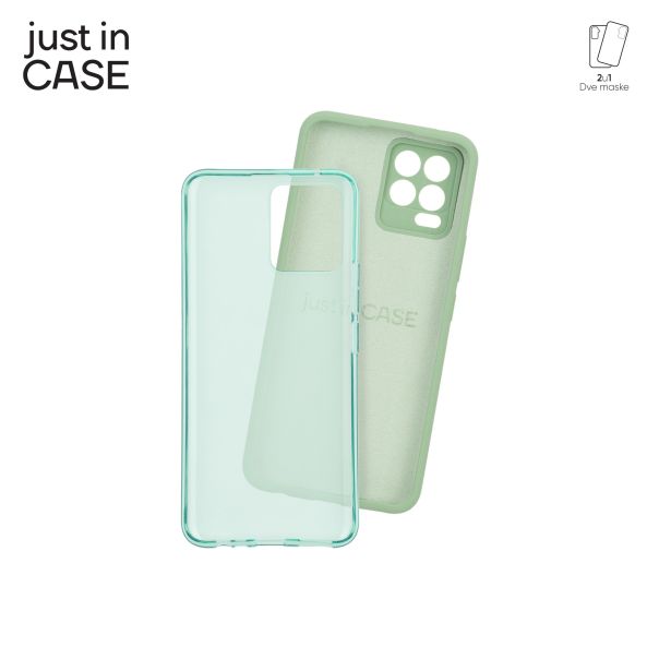 JUST IN CASE Maska 2u1 Extra case MIX za Realme 8, zelena - MIX442GN