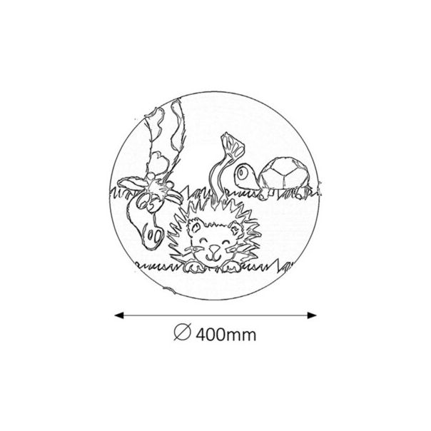 Rabalux Dečija rasveta Leon E27 2x MAX 60W višebojna (4559) - 4559-1