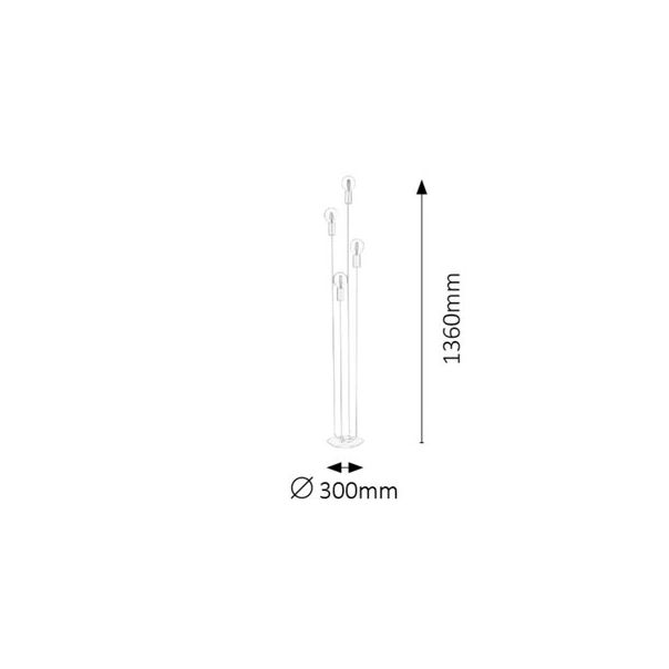 RABALUX Podna lampa Lanny crna, E27 15W - 4561-1