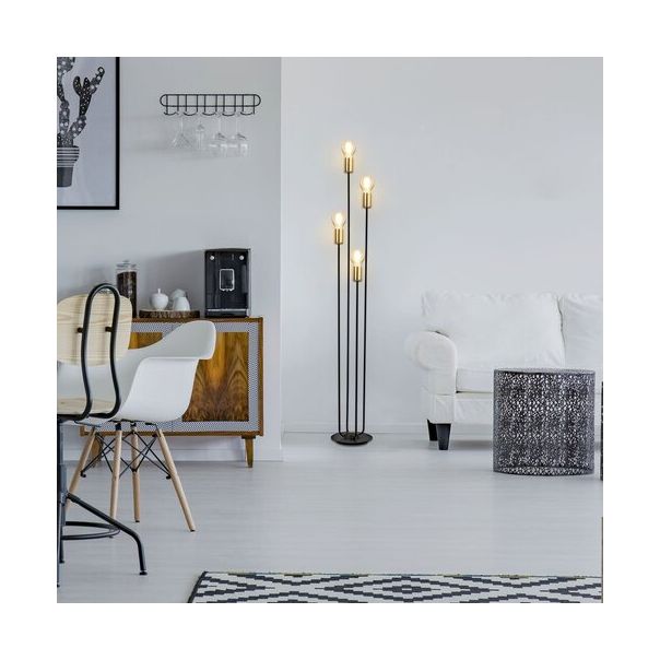 RABALUX Podna lampa Lanny crna, E27 15W - 4561-1