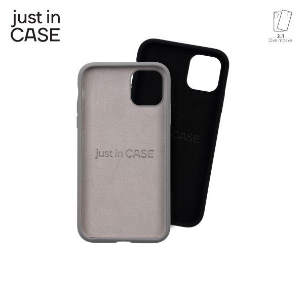 JUST IN CASE 2u1 Extra case MIX za iPhone 11, crna/siva - MIXPL102BK