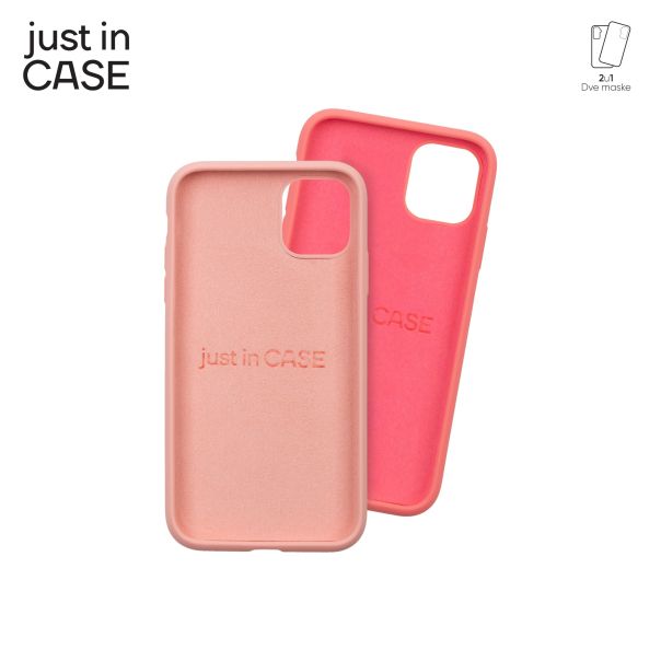 JUST IN CASE 2u1 Extra case MIX za iPhone 11, roze/puder roze - MIXPL102PK