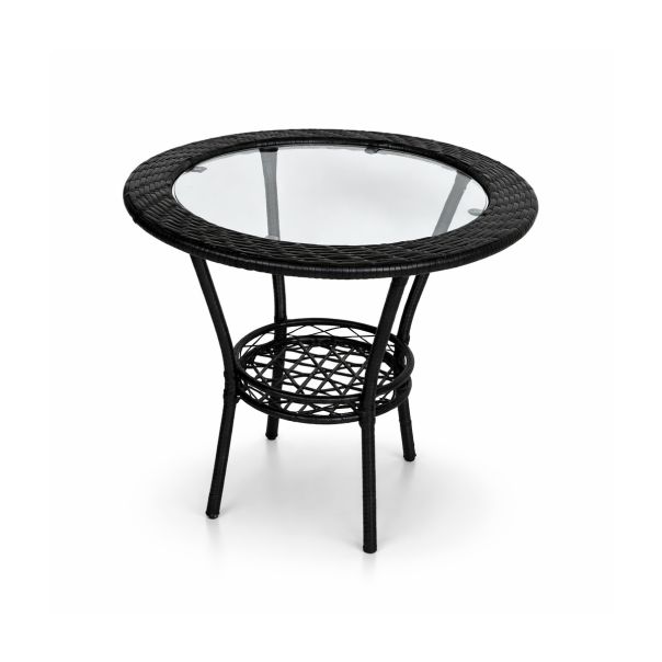 MODUL Baštenski set Rattanica crni, 2 stolice i sto - EP3161490