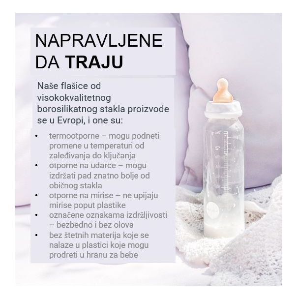 Hevea flašica za bebe 1 kom, 120ml/4oz, 0-3 m - 458461