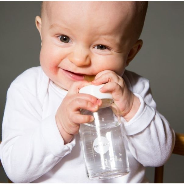 HEVEA Staklena flašica za bebe 2 komada u pakovanju, 120ml/4oz, 0-3 mes. - 458478