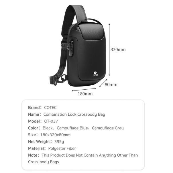 Coteci Ranac Crossbody series crni - EP3232524