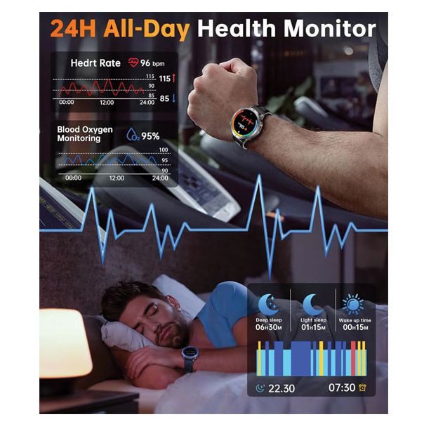 OUKITEL Pametni sat BT13, AI ChatGPT, crna - EP3095101