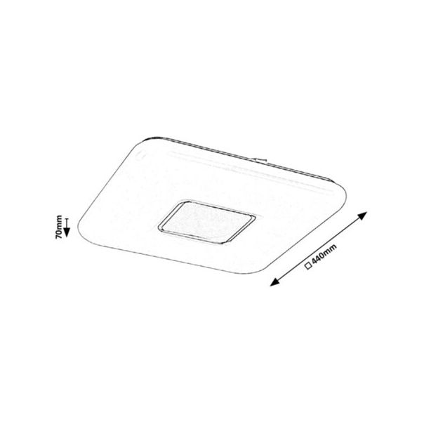 Rabalux Plafonjera Tayla LED 72W hrom (4634) - 4634-1