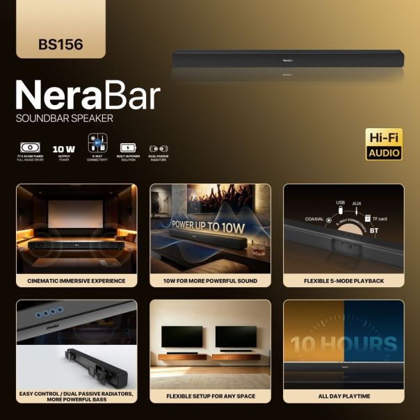 Fantech Bluetooth Soundbar BS156 NeraBar crni - EP3199301
