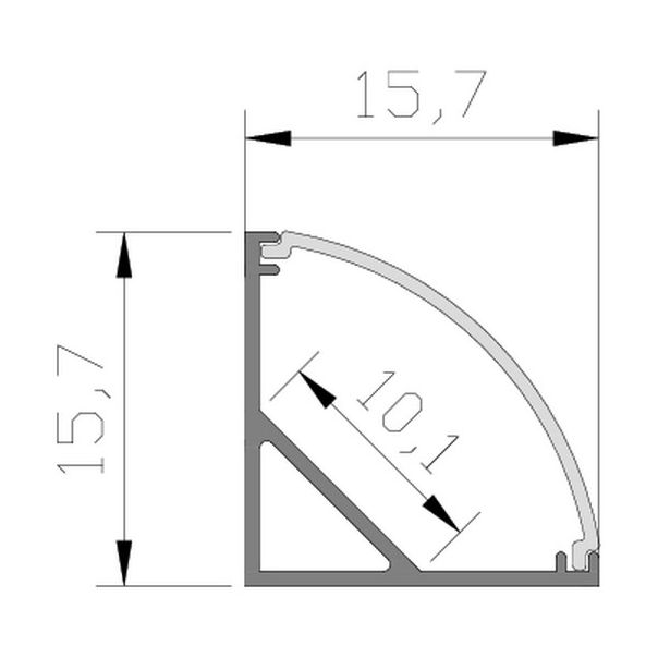 FORMA Aluminijumski profil AL601 SV ugaoni - 004485