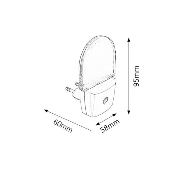 Rabalux Dekorativna rasveta Paris Lux LED 05W bela (4658) - 4658-1