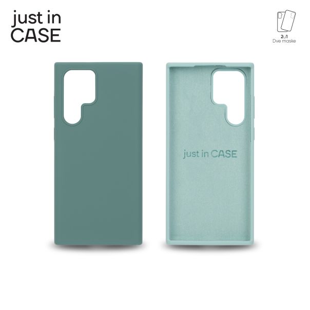 JUST IN CASE Maska 2u1 Extra case MIX PLUS za Samsung S22 ultra, zelena - MIXPL207GN