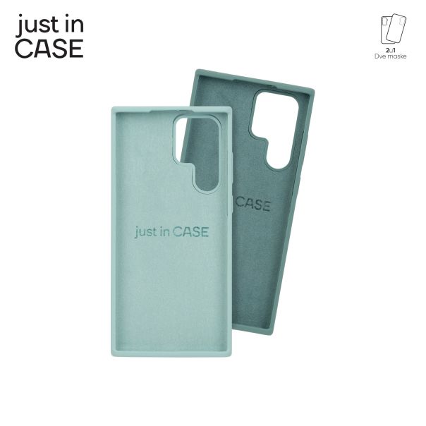JUST IN CASE Maska 2u1 Extra case MIX PLUS za Samsung S22 ultra, zelena - MIXPL207GN