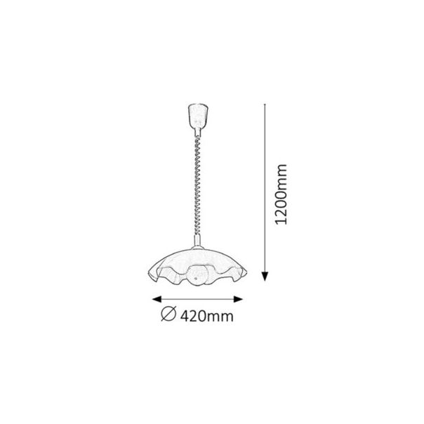 Rabalux Visilica Smerlato E27 1x MAX 60W bela (4675) - 4675
