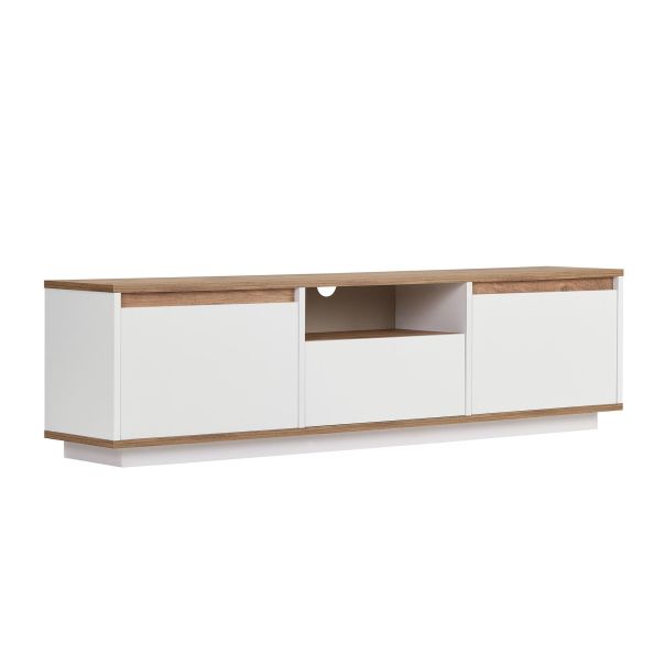 NORDURE TV komoda Sentinel, bela/braon - EP3057554