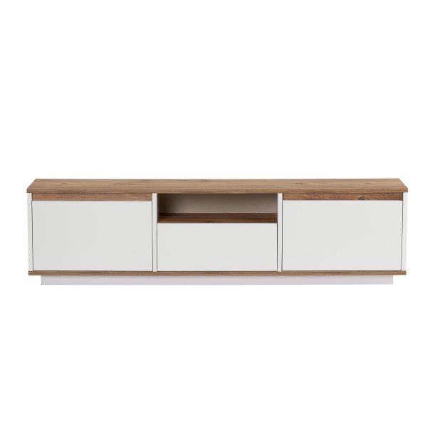NORDURE TV komoda Sentinel, bela/braon - EP3057554