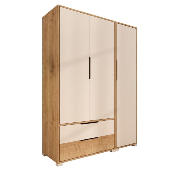 HANAH HOME Ormar Flora 137, bela/braon - EP3057566