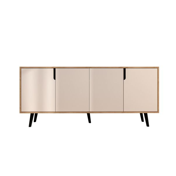 HANAH HOME Komoda Latina Modern 180, svetlo braon/bela - EP3057596