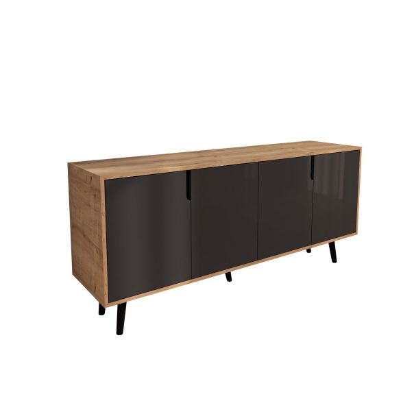 HANAH HOME Komoda Latina Modern 180, svetlo braon/antracit - EP3057602