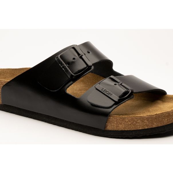 LEON Muška papuča Kratos-crna - 4703M-CR