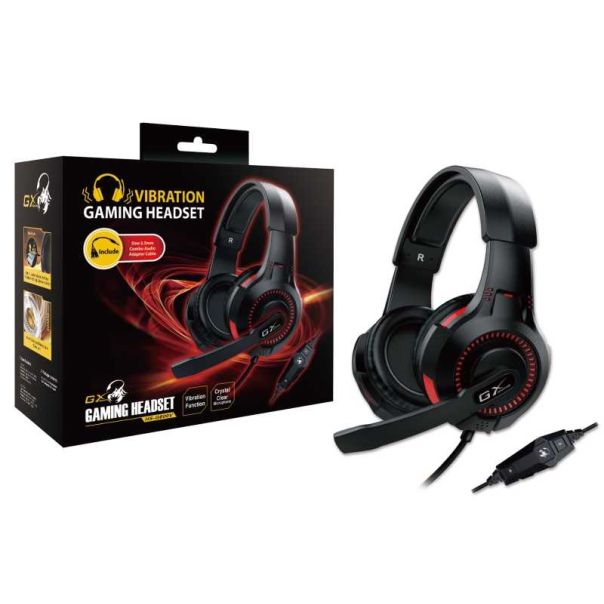 GENIUS Gejmerske slušalice sa mikrofonom i vibracijom HS-G600V, crna - 4710268256571