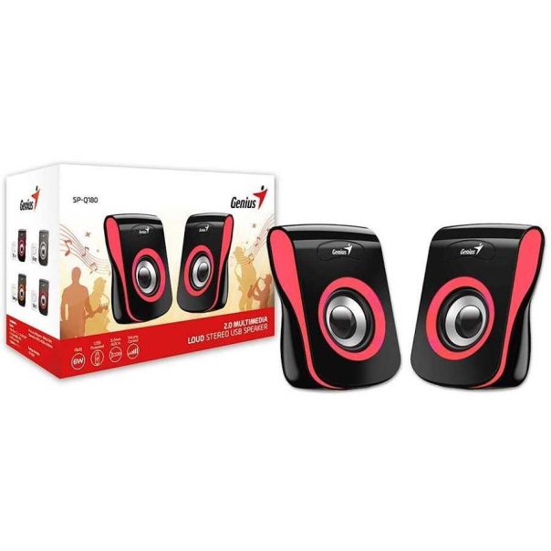 GENIUS Zvučnici SP-Q180 crveno/crni - 4710268257080